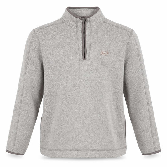 Weird Fish Men's Beige Large 1/4 Zip Fleece Sweatshirt Logo
