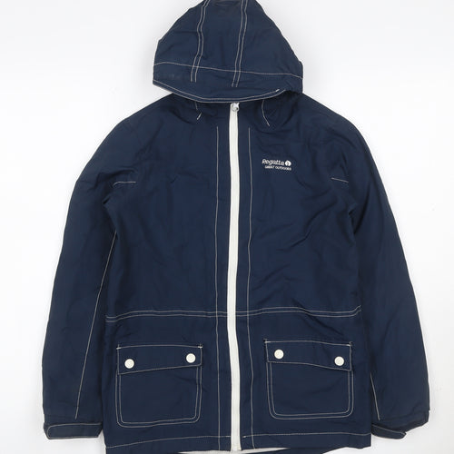 Regatta Boys Blue 11-12 Years Hooded Waterproof Rain Jacket