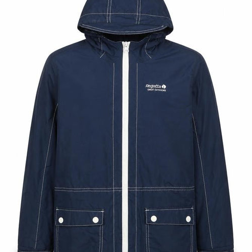 Regatta Boys Blue 11-12 Years Hooded Waterproof Rain Jacket