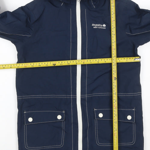 Regatta Boys Blue 11-12 Years Hooded Waterproof Rain Jacket