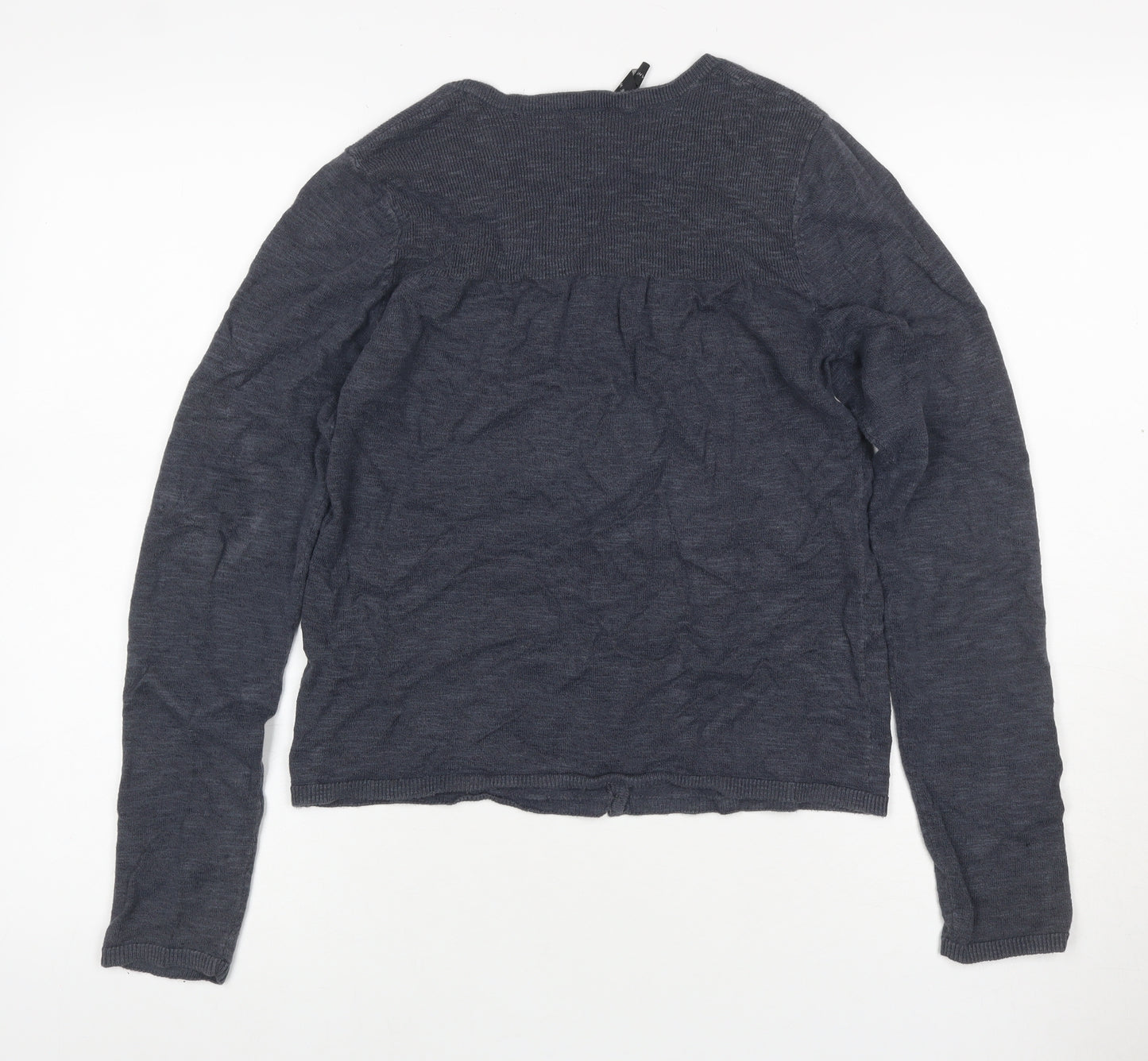 The White Company Women Grey S Cotton Linen Button Cardigan