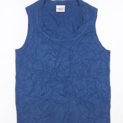 Next Women’s Blue UK 14 Sleeveless Scoop Neck Knit Jumper Vest