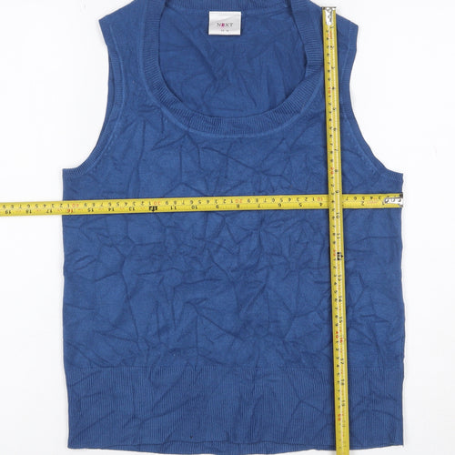 Next Women’s Blue UK 14 Sleeveless Scoop Neck Knit Jumper Vest