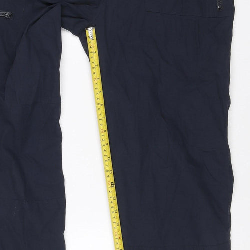 Trespass Men’s Blue S Snow Pants Waterproof Zip Pocket Trousers