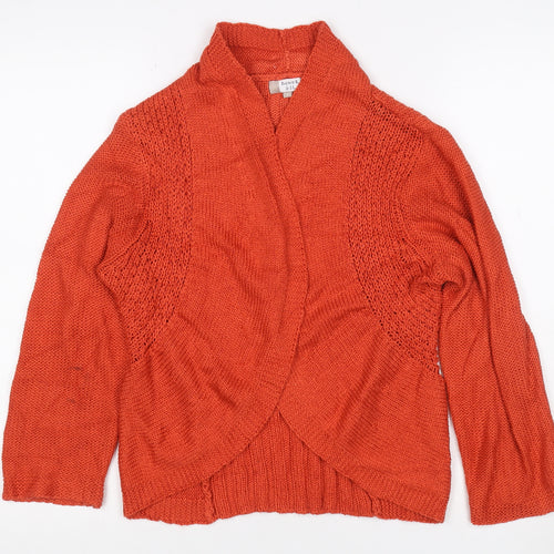 Denis-R G22 Women’s Orange Size 16 Wrap Cardigan Open Knit