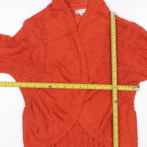 Denis-R G22 Women’s Orange Size 16 Wrap Cardigan Open Knit