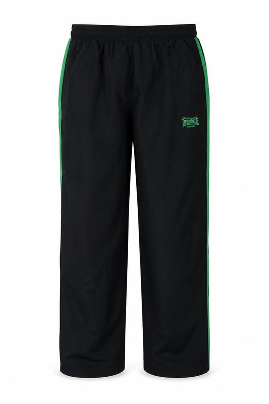 Lonsdale Men’s Black Green XL Track Pants Polyester Drawstring