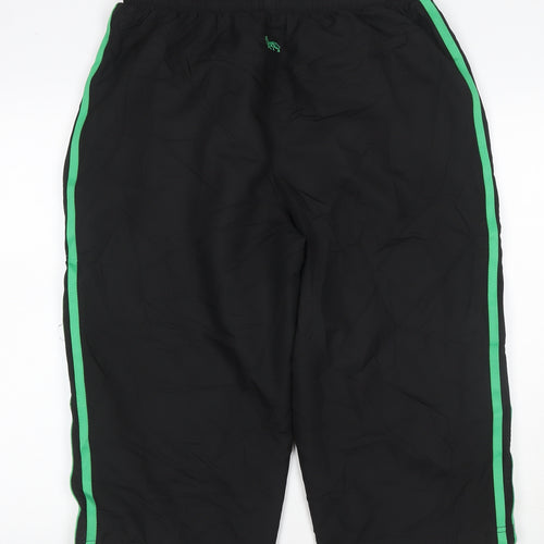 Lonsdale Men’s Black Green XL Track Pants Polyester Drawstring