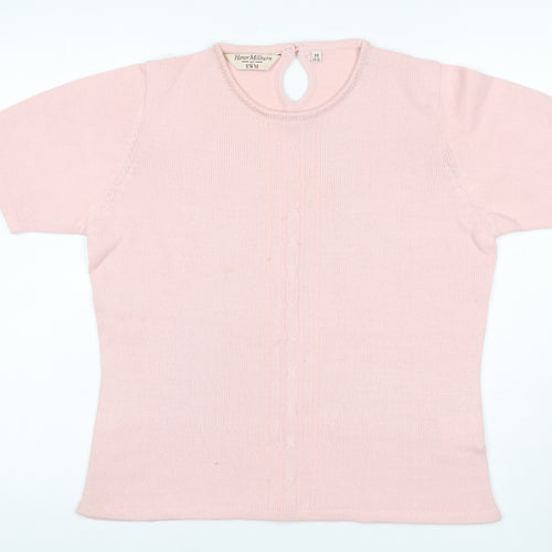 Honor Millburn at EWM Women’s Pink Size 14 Cable Knit Beaded Jumper