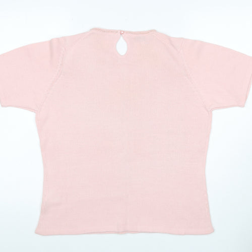 Honor Millburn at EWM Women’s Pink Size 14 Cable Knit Beaded Jumper