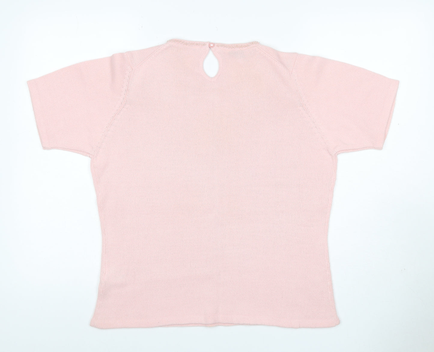 Honor Millburn at EWM Women’s Pink Size 14 Cable Knit Beaded Jumper