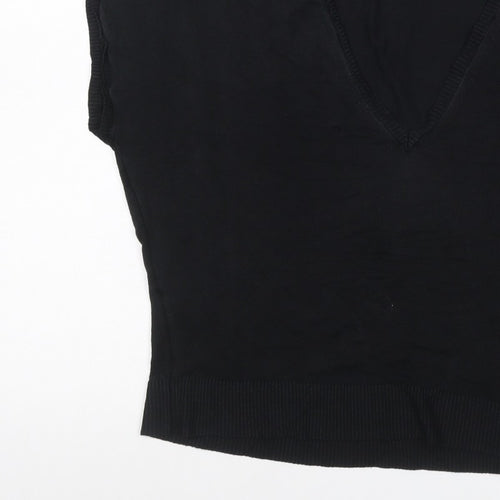 Hobbs Women Black Size M Basic Knit V-Neck Sleeveless Tank Top