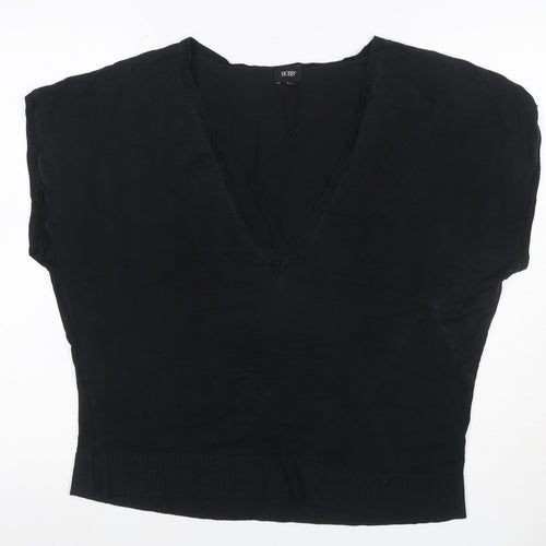 Hobbs Women Black Size M Basic Knit V-Neck Sleeveless Tank Top