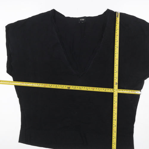 Hobbs Women Black Size M Basic Knit V-Neck Sleeveless Tank Top