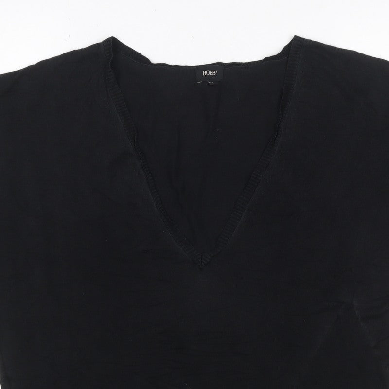 Hobbs Women Black Size M Basic Knit V-Neck Sleeveless Tank Top