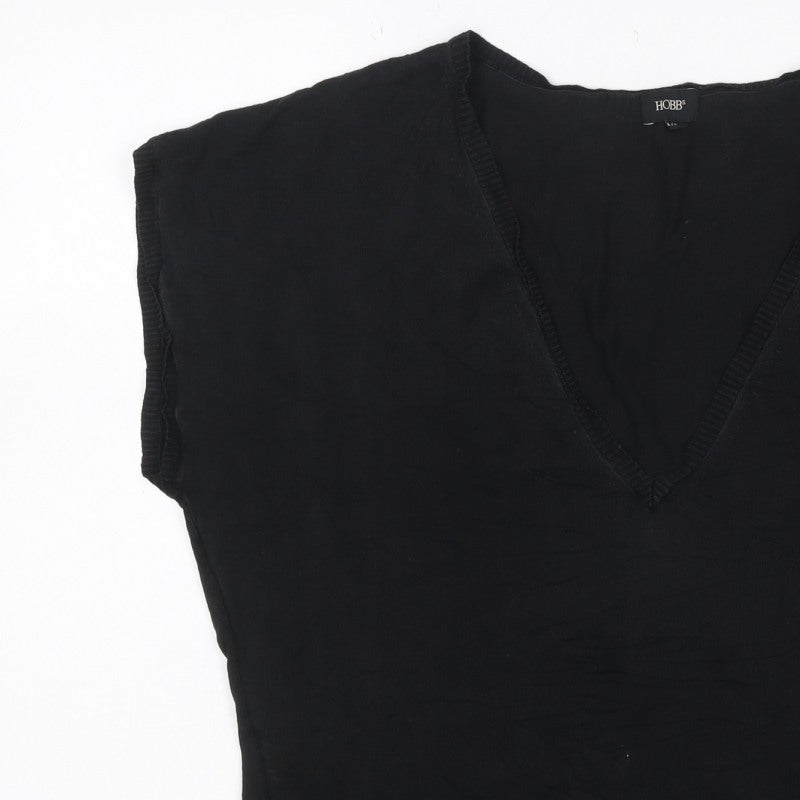 Hobbs Women Black Size M Basic Knit V-Neck Sleeveless Tank Top