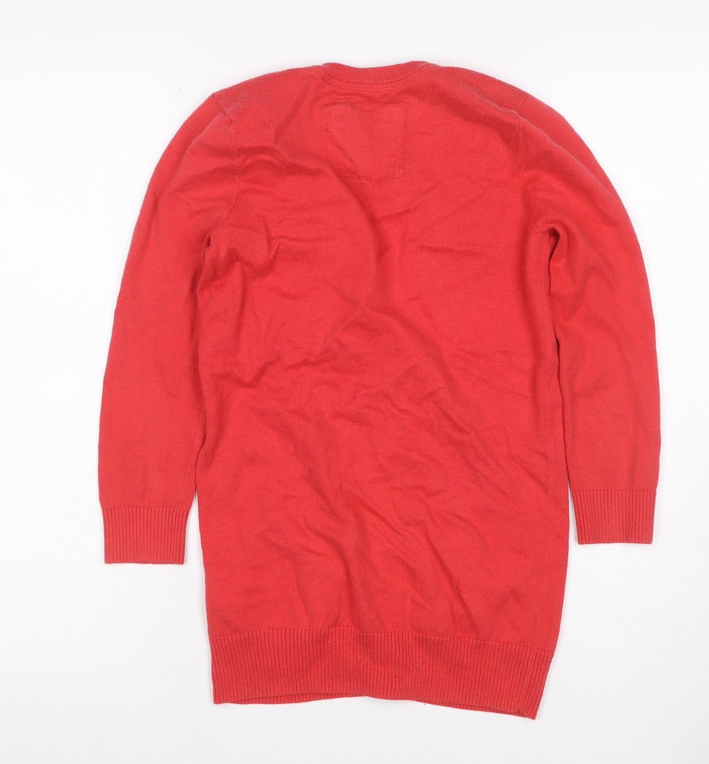 Abercrombie & Fitch Women Red S V-Neck Button Pocket Cardigan