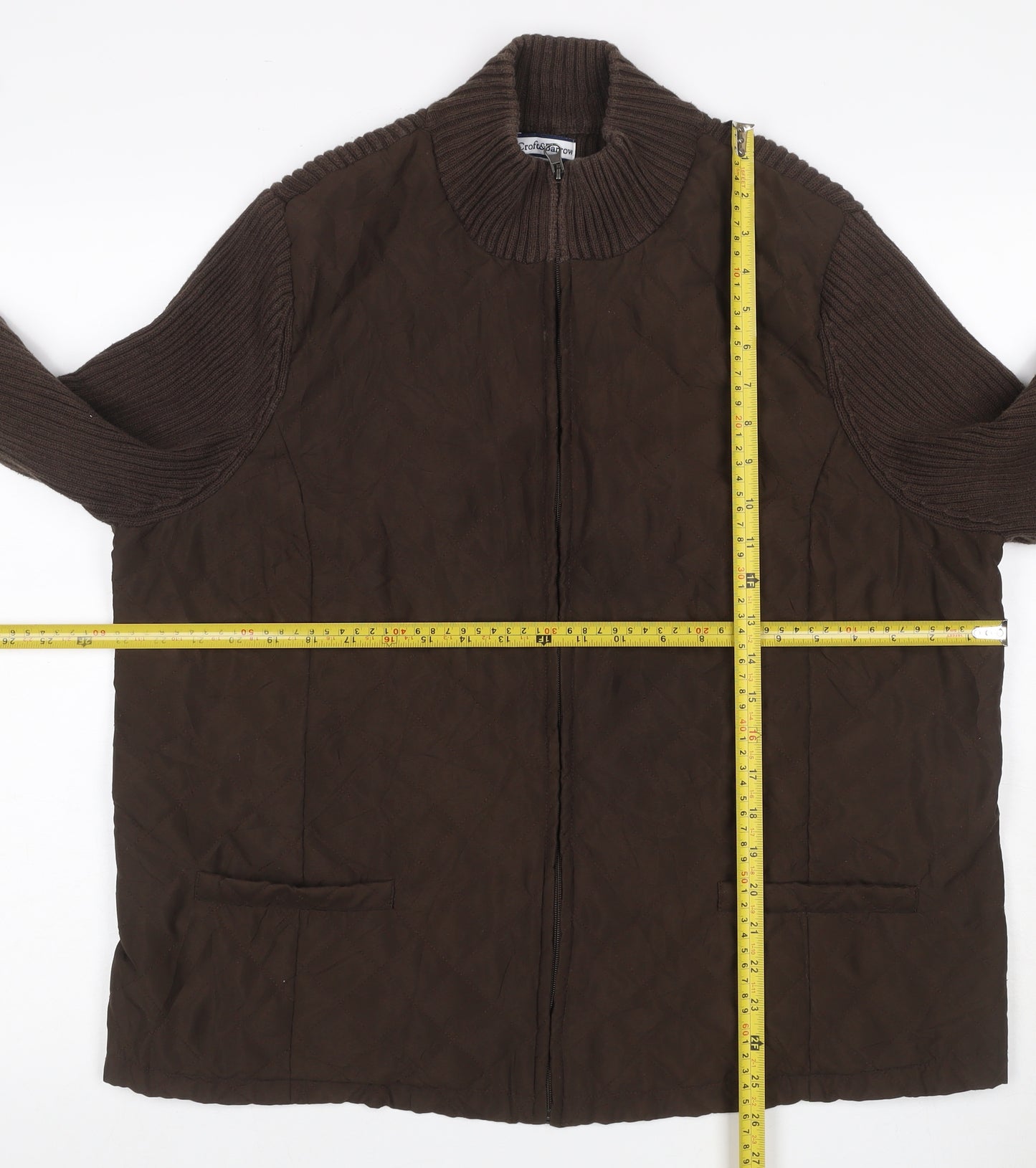 Croft & Barrow Women’s Brown UK 20 1X Quilted Knit Puffer Jacket