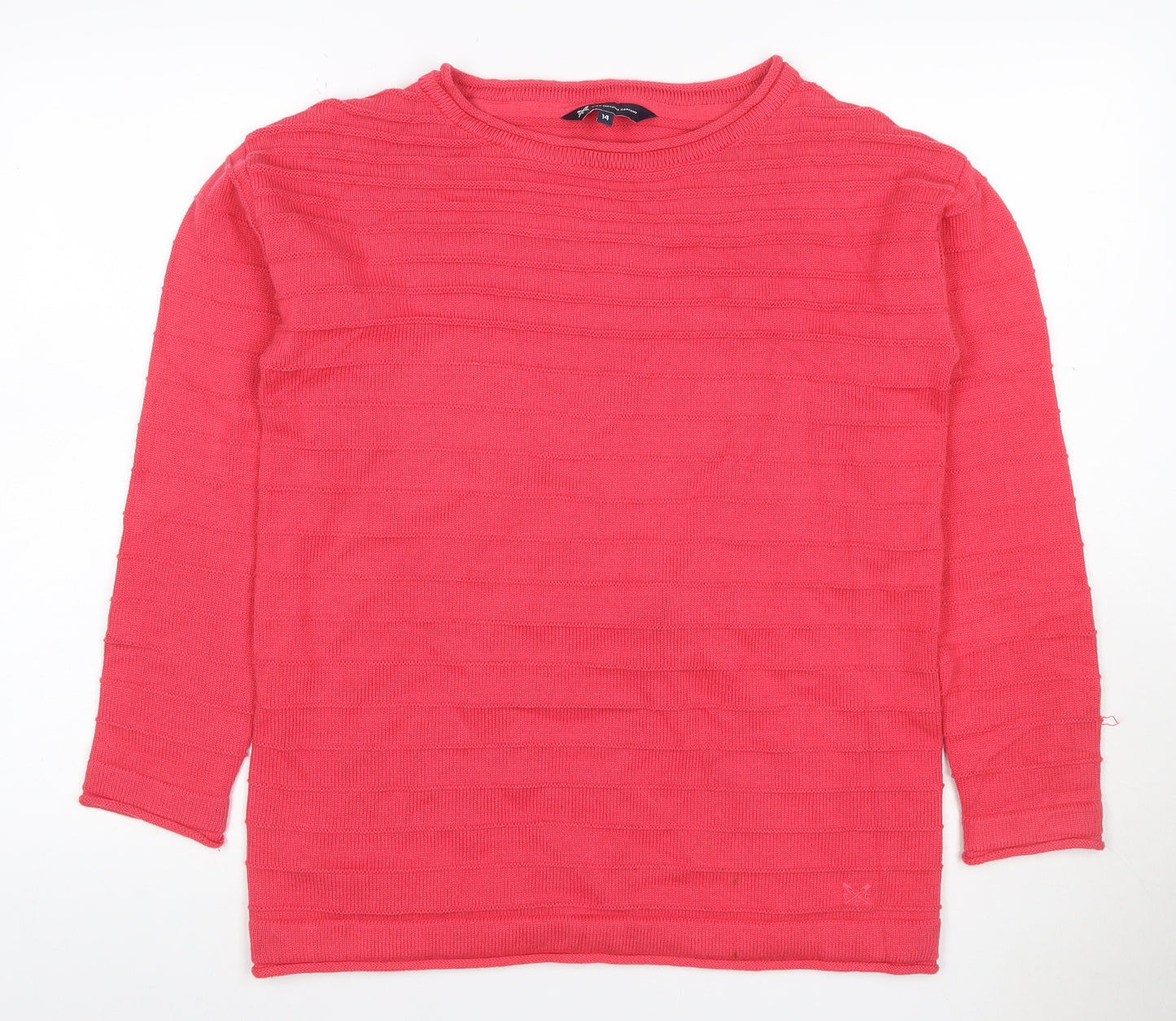 Crew Clothing Women’s Pink Size 14 Cotton Blend Crew Neck Jumper