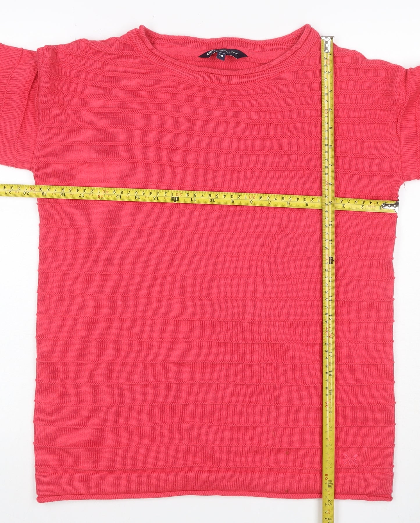Crew Clothing Women’s Pink Size 14 Cotton Blend Crew Neck Jumper