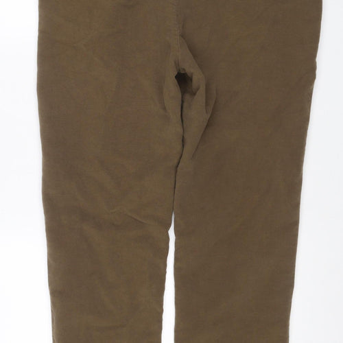 Marks and Spencer Men Brown 38x29 Regular Straight Chino Trousers
