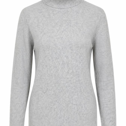 Calvin Klein Jeans Women Grey XS Ribbed Roll Neck Pullover Jumper