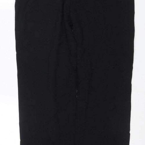 Marks and Spencer Women Black UK 4 Short Straight Tailored Trousers