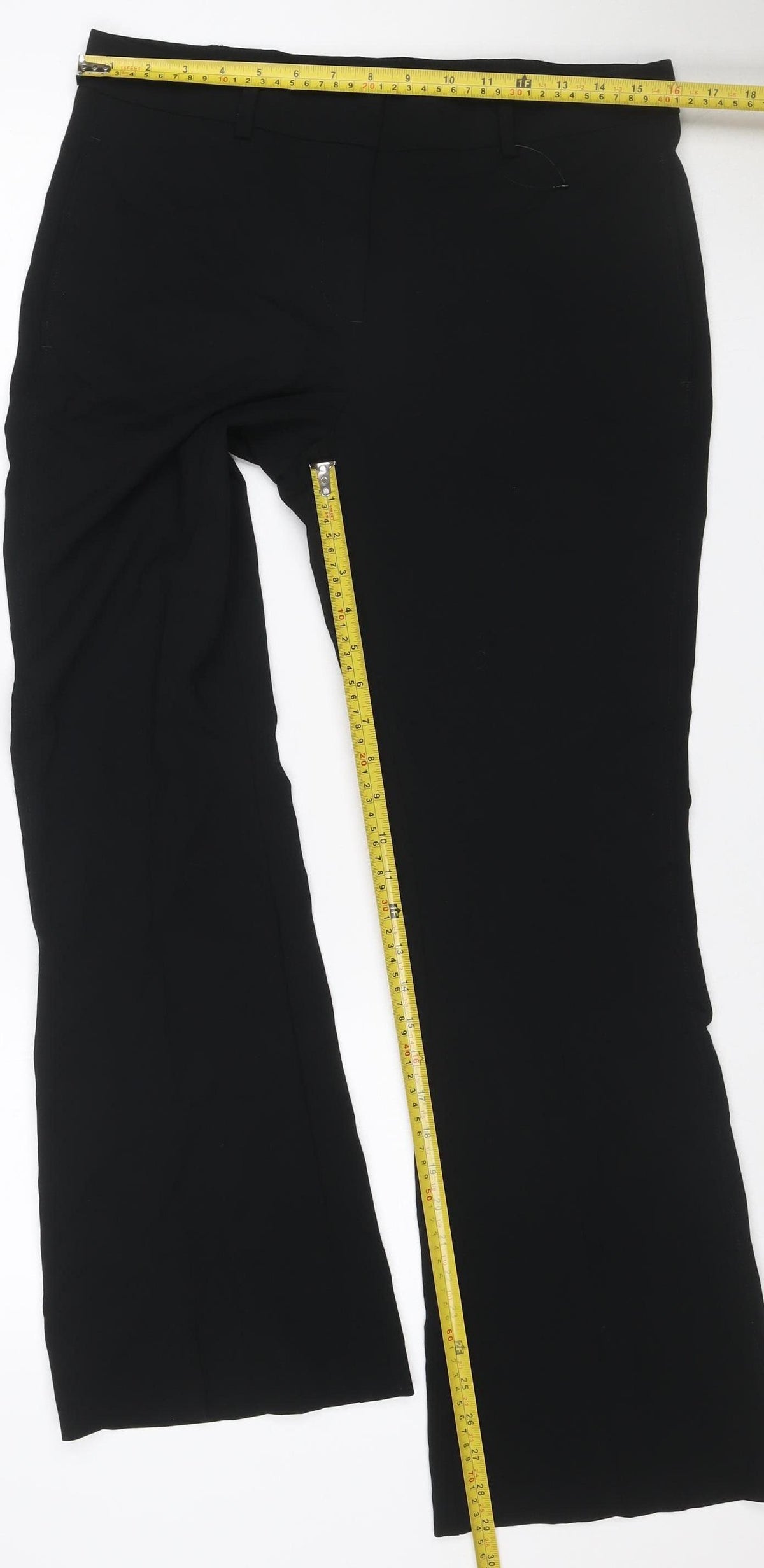 Marks & Spencer Women’s Black Size 12 Bootcut Tailored Trousers