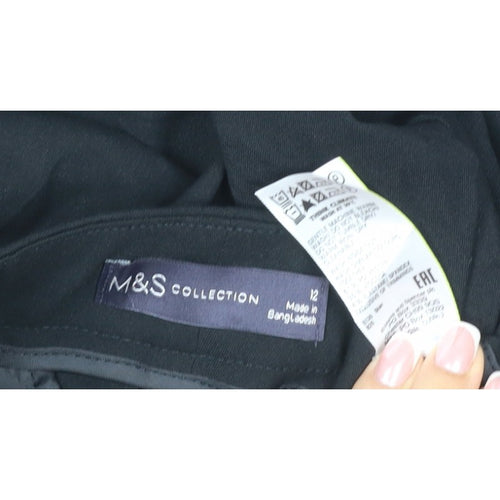 Marks & Spencer Women’s Black Size 12 Bootcut Tailored Trousers