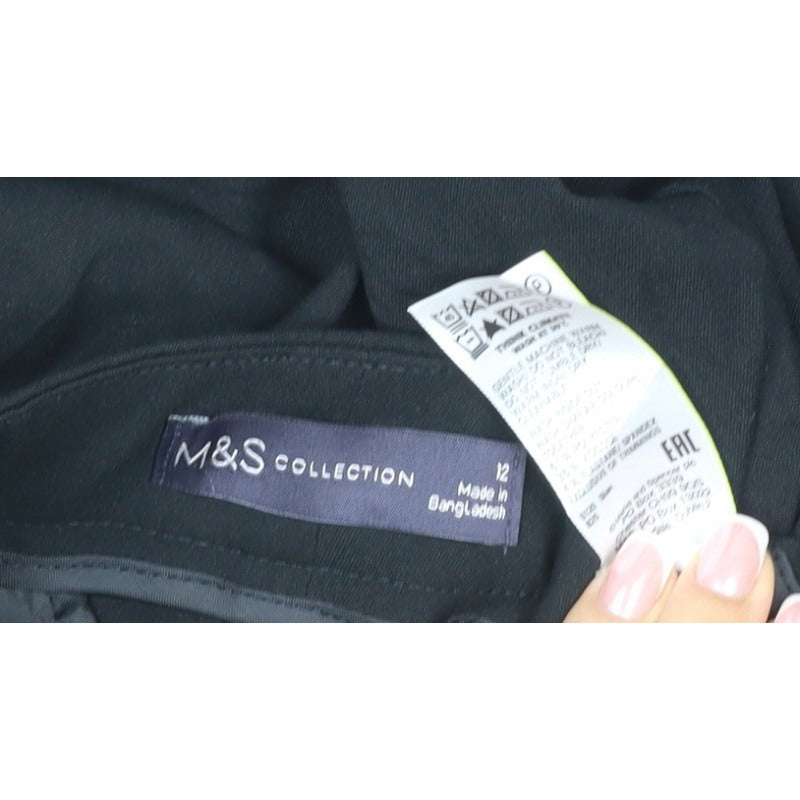 Marks & Spencer Women’s Black Size 12 Bootcut Tailored Trousers