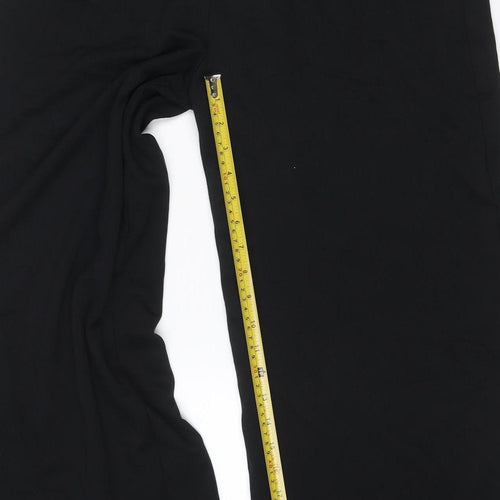 Marks and Spencer Women Black Size 16 Short Straight Leg Trousers