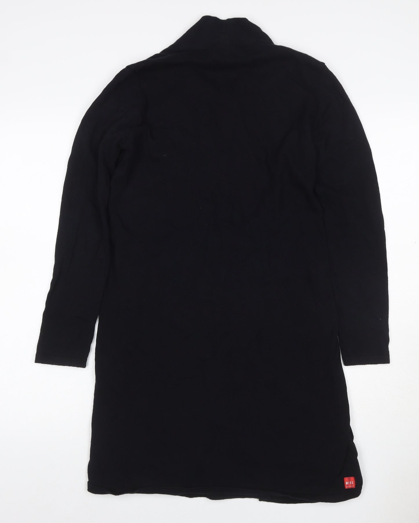 Miss Captain Women Black UK 12 Hooded Long Sleeve Jumper Dress