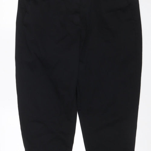 Marks & Spencer Women's Black UK 20 Regular Straight Stretch Trousers