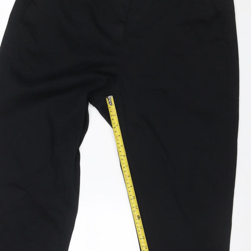 Marks & Spencer Women's Black UK 20 Regular Straight Stretch Trousers