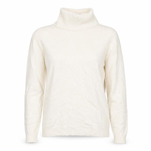 Alma en Pena Women’s Ivory S Roll Neck Fine Knit Slim Pullover Jumper