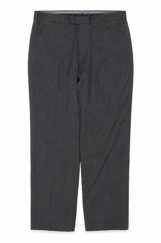 Marks and Spencer Men's Grey 34S Regular Wool Blend Dress Trousers