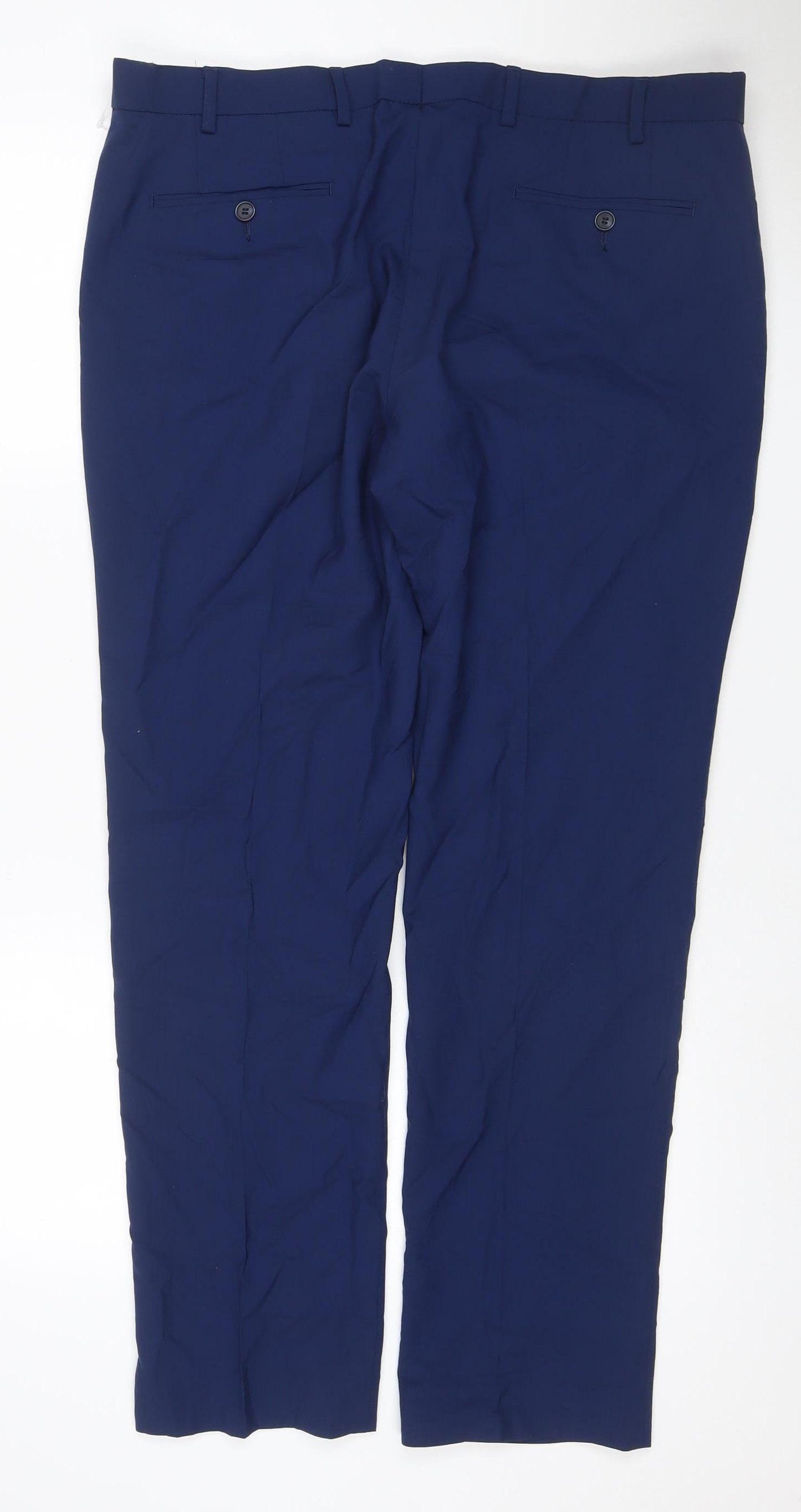 Marks & Spencer Men Blue 38/31 Skinny Dress Trousers Smart Formal