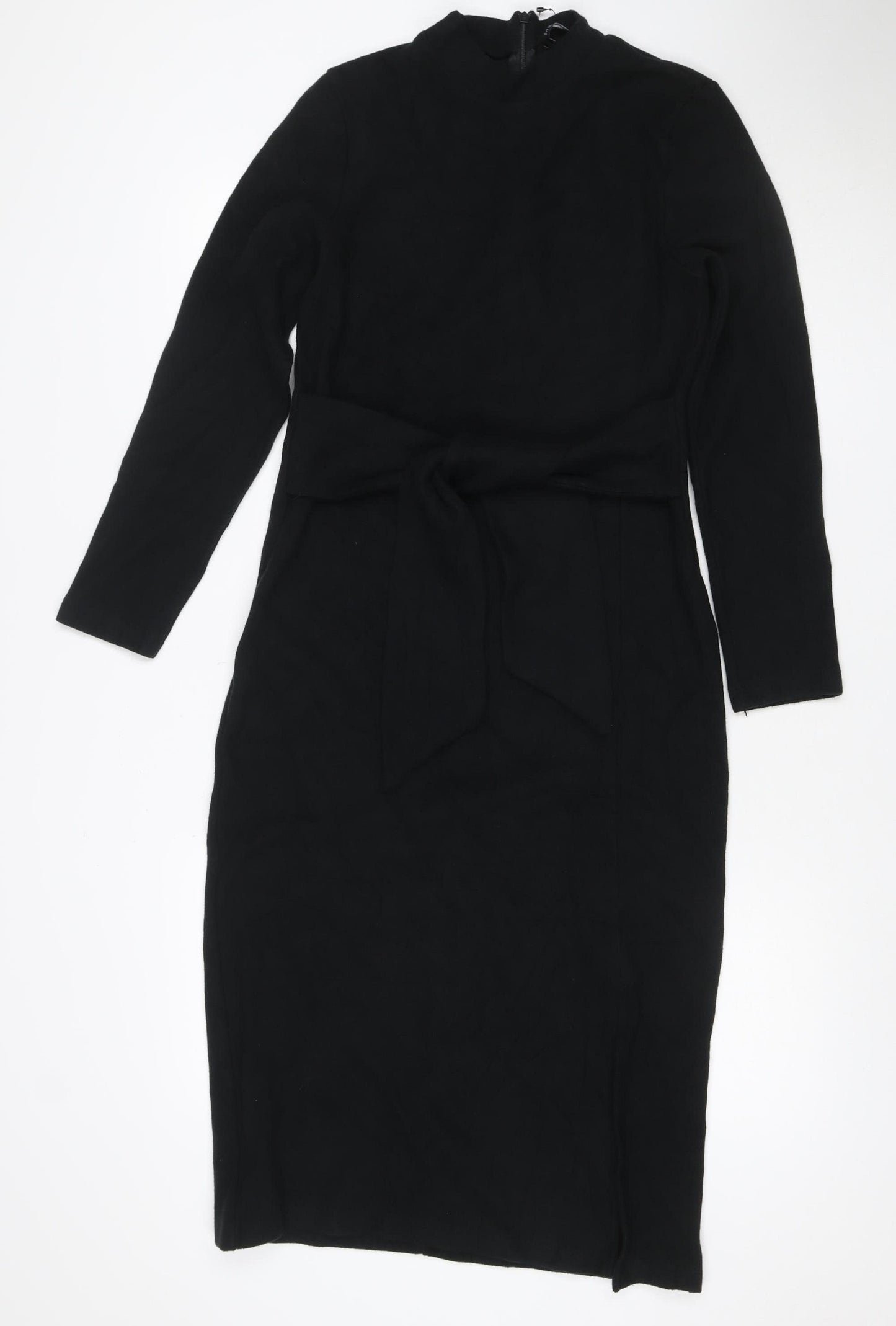 Marks & Spencer Women’s Black UK 10 Jersey Long Sleeve Sheath Dress
