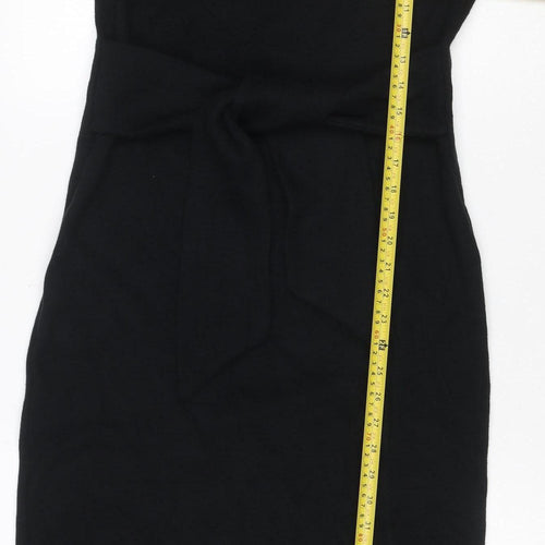 Marks & Spencer Women’s Black UK 10 Jersey Long Sleeve Sheath Dress
