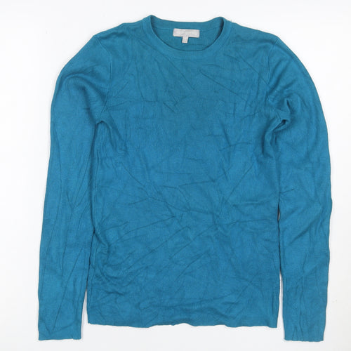Red Herring Women’s Blue Cashmere Crew Neck Jumper UK 12 Long Sleeve
