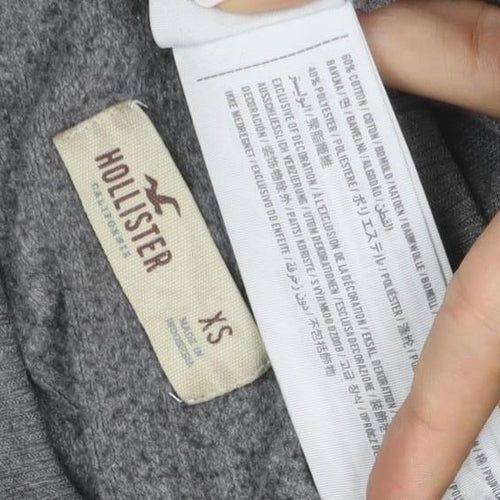 Hollister Women’s Grey XS Pullover Sweatshirt HCO Cali 22 Lace Logo