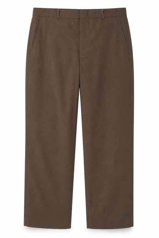 Zara Men Brown 2XL Straight Leg Adjustable Waist Dress Trousers