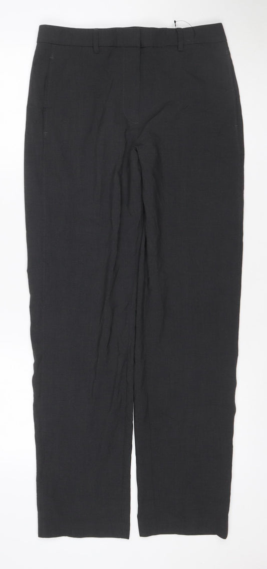 Marks & Spencer Women Black Size 10 Regular Straight Dress Trousers