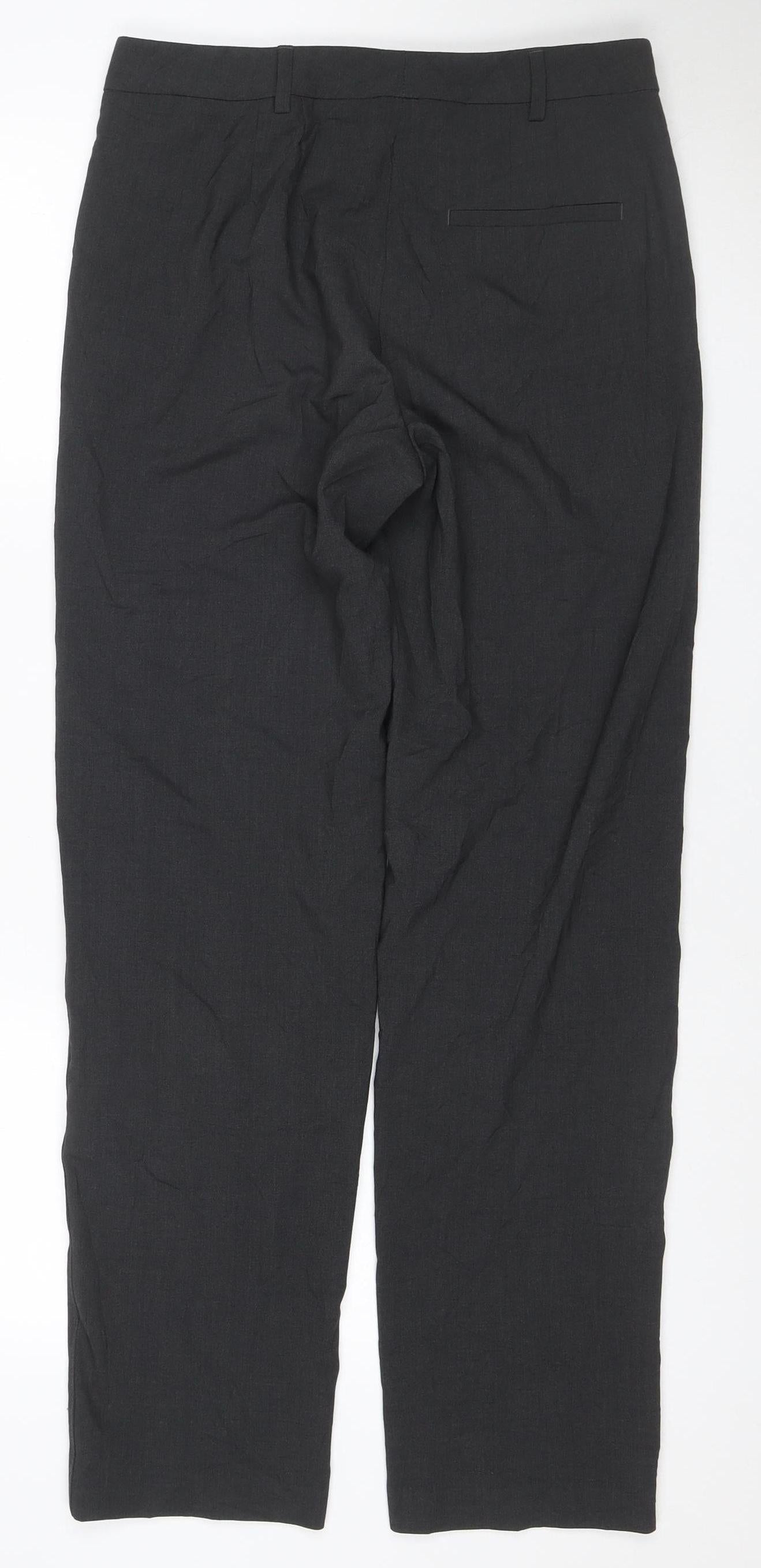 Marks & Spencer Women Black Size 10 Regular Straight Dress Trousers