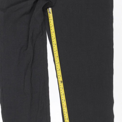 Marks & Spencer Women Black Size 10 Regular Straight Dress Trousers