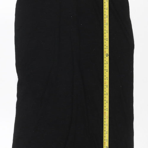 Mango Women Black S Long Bodycon Strapless Ruched Maxi Dress