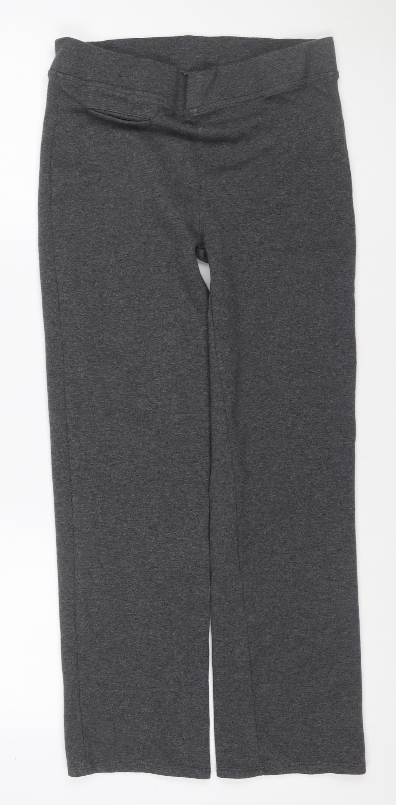 Marks and Spencer Teens Grey Size 12 Cotton Blend Jogger Trousers