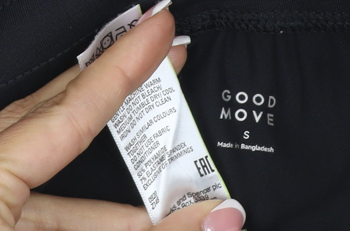 M&S Goodmove Women’s Black S Tapered Jogger Activewear Trousers