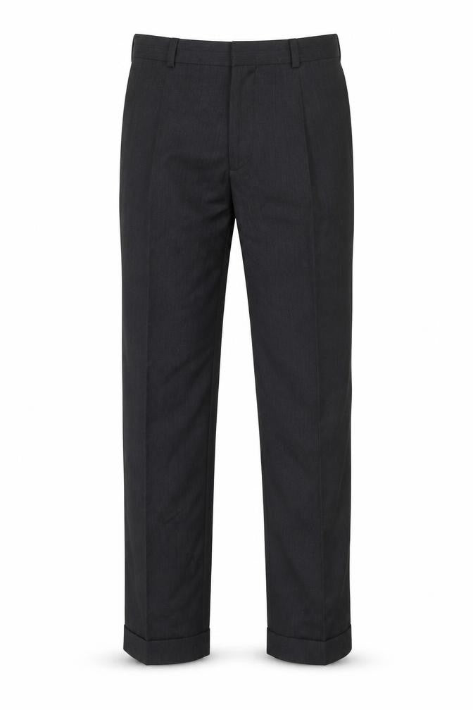 Marks and Spencer Men's Black 32in Wool Blend Dress Trousers Straight