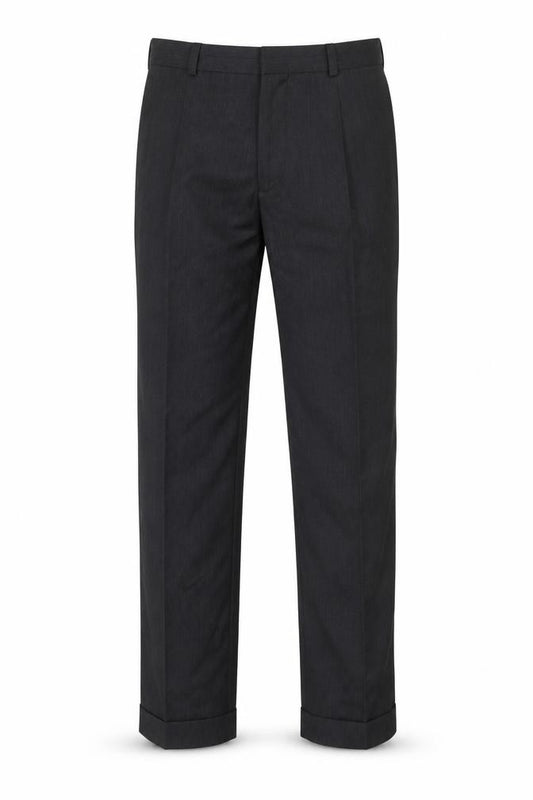 Marks and Spencer Men's Black 32in Wool Blend Dress Trousers Straight